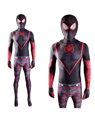 Superhero End Miles Morales Clothing RPG Zentai Jumpsuit Spandex Lycra Bodysuit Halloween Clothing for Adult/kids Animation Costum