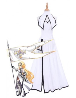 Fate/Grand Order Fate Go Ruler Jeanne d'Arc Long White Dress RPG Clothings