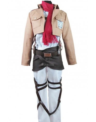 Attack On Titan Shingeki no Kyojin Mikasa Ackerman Trainee Class Uniform RPG Clothings